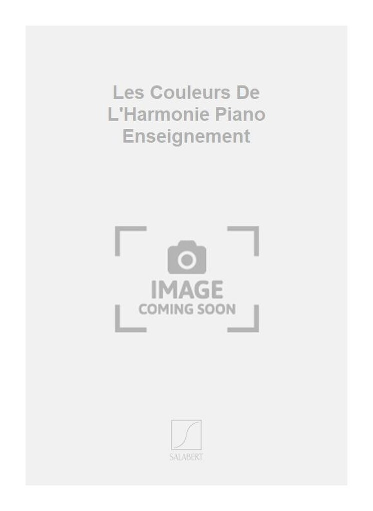 Les Couleurs De L'Harmonie Piano Enseignement